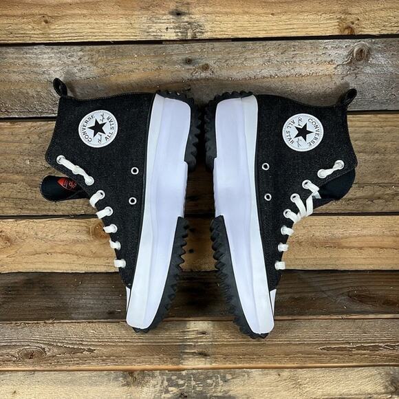 Converse You Custom Chuck Taylor All Star Run Star Hike Hi Platform - Black - 10 - Picture 8 of 12